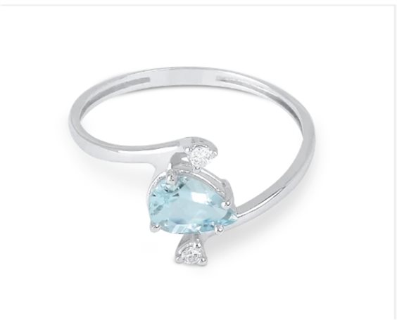 Ringe Demetra Dame Diana in Gold Acquamarina 0.65 Ct 9K.018.D.065.004.W - 9K.018.D.065.004.W